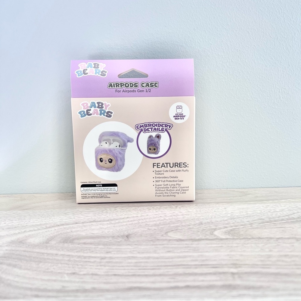 Baby Bears Fluffy AirPods Pro Case - Purple - Picture 2 of 4